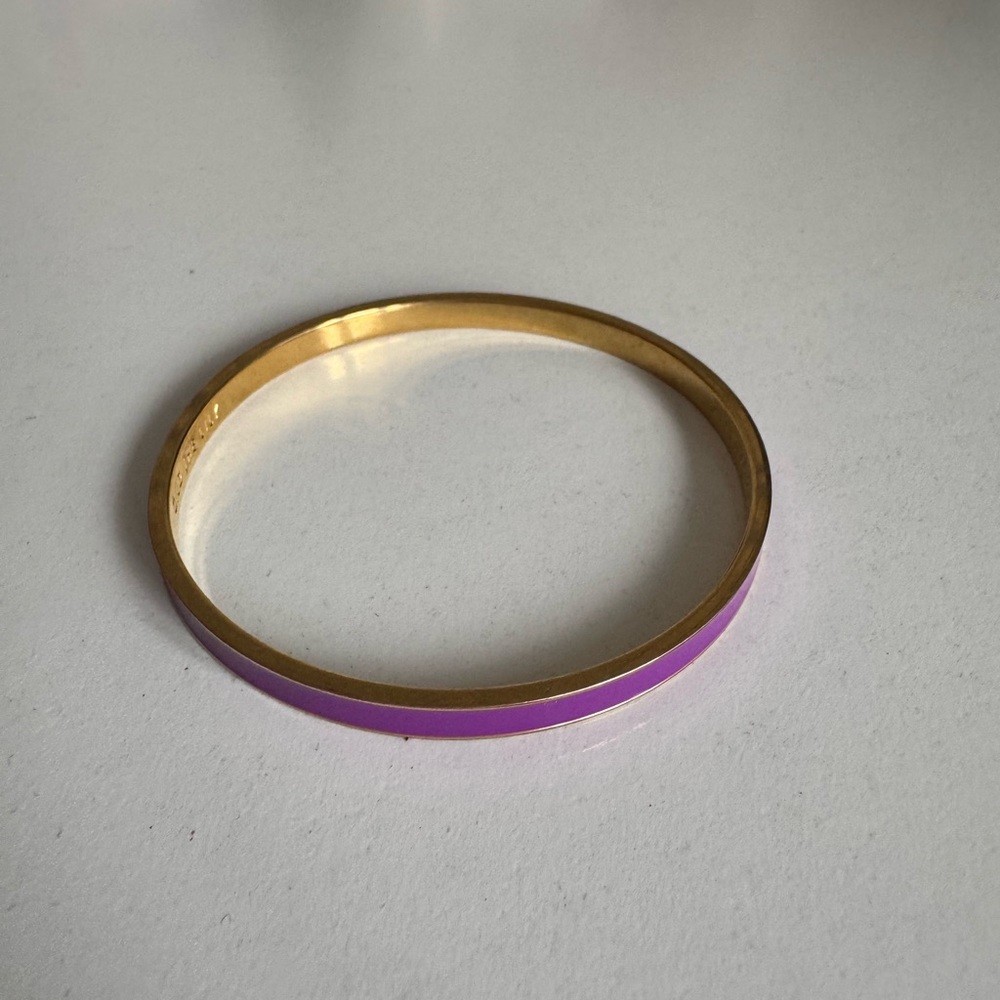 Kate Spade bangle bracelet, purple & gold - Picture 5 of 6